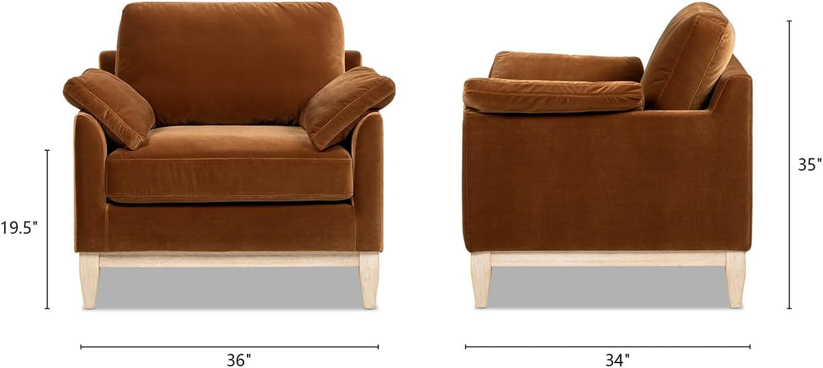 Rustic Modern Burnt Orange Accent Chair