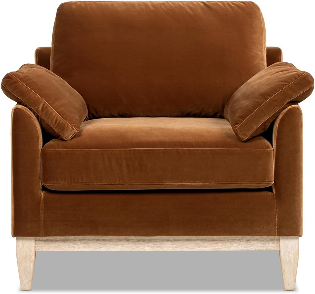Rustic Modern Burnt Orange Accent Chair