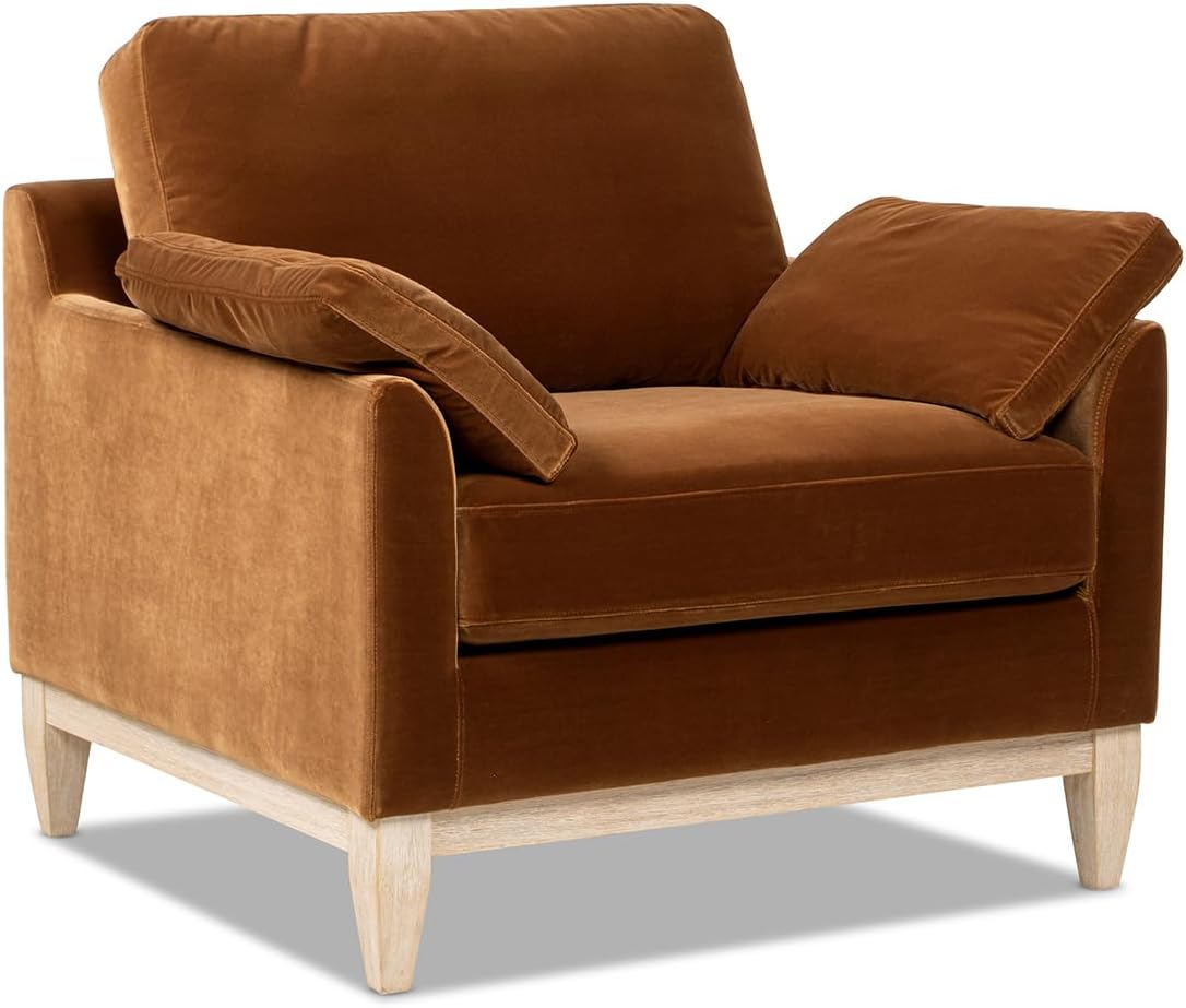 Rustic Modern Burnt Orange Accent Chair