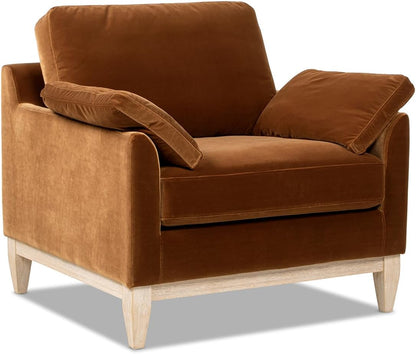 Rustic Modern Burnt Orange Accent Chair