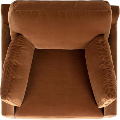 Rustic Modern Burnt Orange Accent Chair