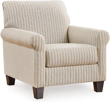 Classic Striped Upholstered Accent Chair