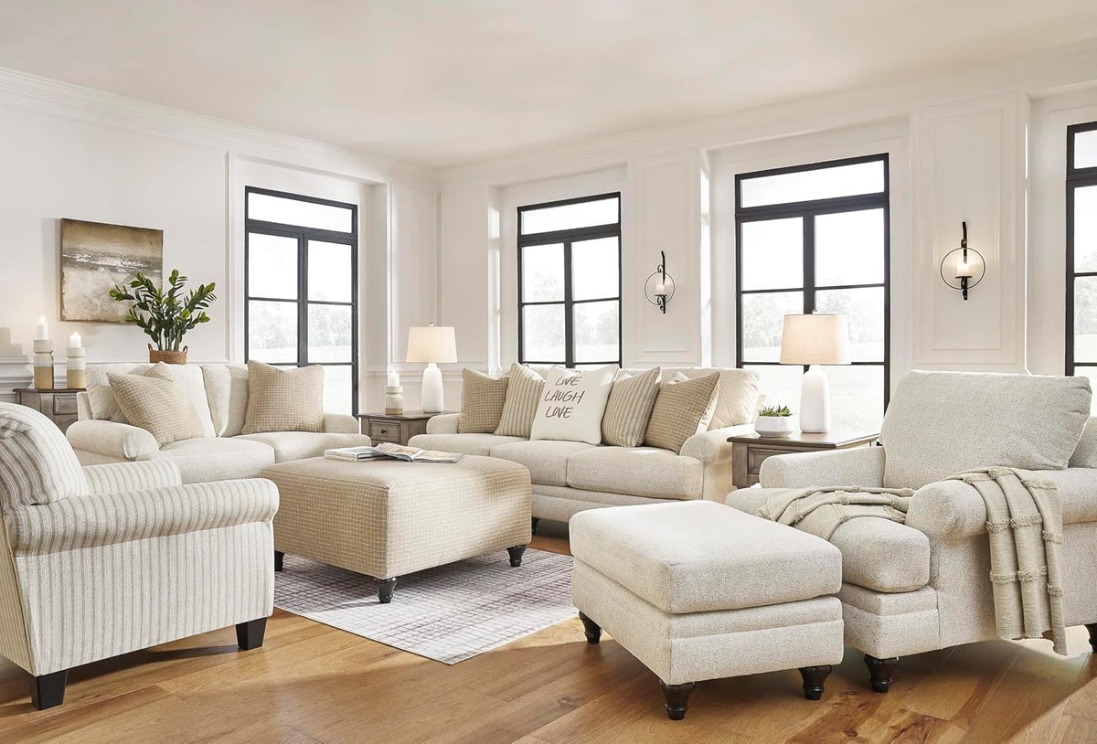 Classic Striped Upholstered Accent Chair