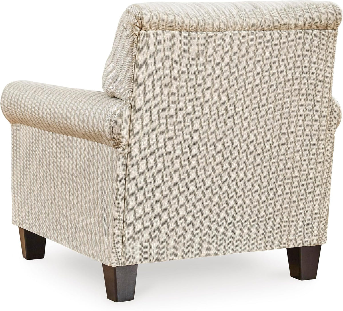 Classic Striped Upholstered Accent Chair