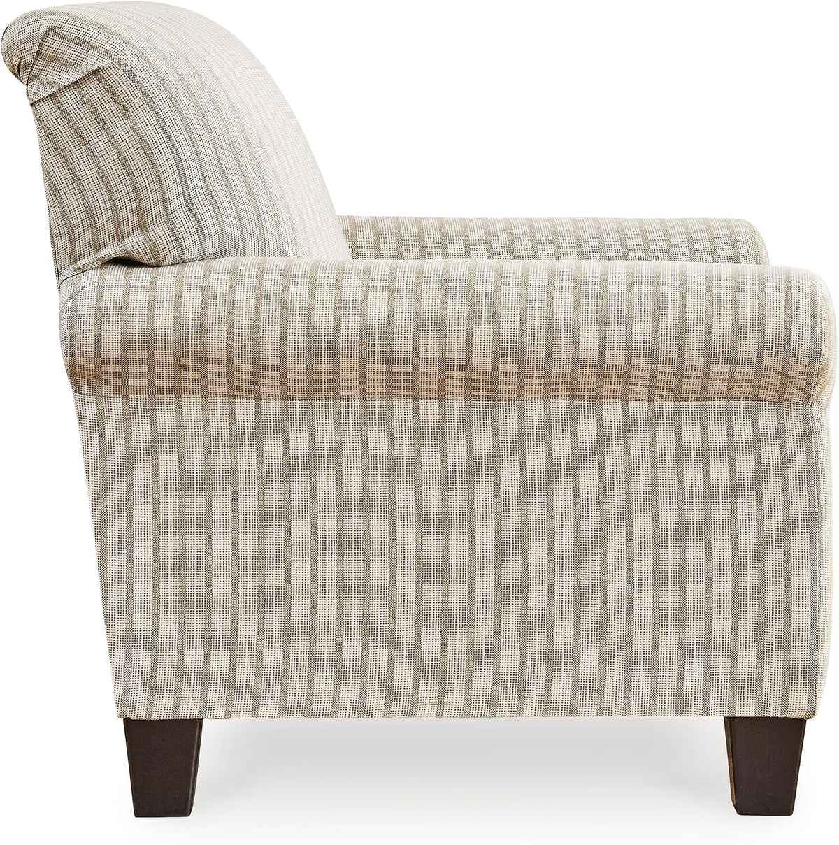 Classic Striped Upholstered Accent Chair